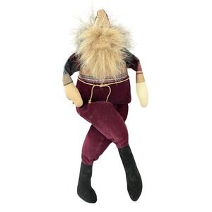 Vintage  Original Untagged Woof‎ & Poof Plush Santa Shelf Sitter 20"